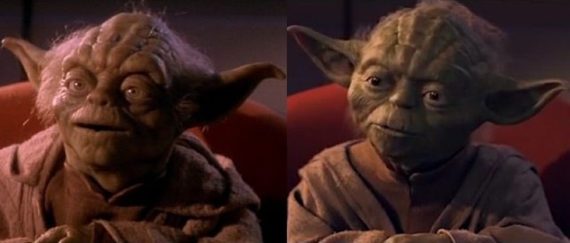 Puppet and New CGI Phantom Menace Yoda