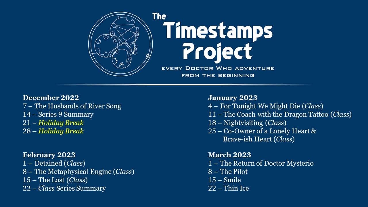 Timestamps Schedule Update Dec 2022